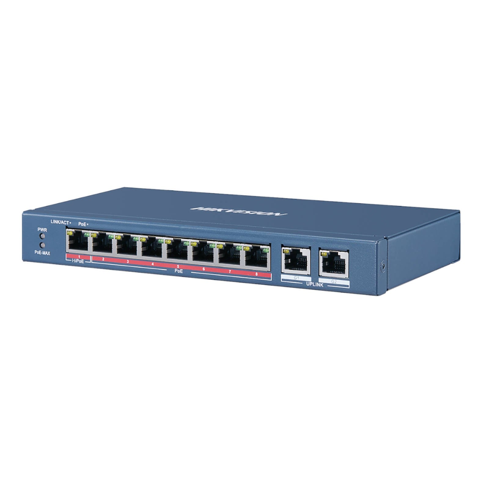 Hikvision 8 Porte Fast Ethernet Unmanaged PoE Switch DS-3E0310HP-E