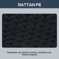 Set Mobili da Giardino 5pz Set Tavolo da Pranzo con 4 Sedie con Cuscini Combinabili a Rettangolo, Nero, 109x109x72 cm