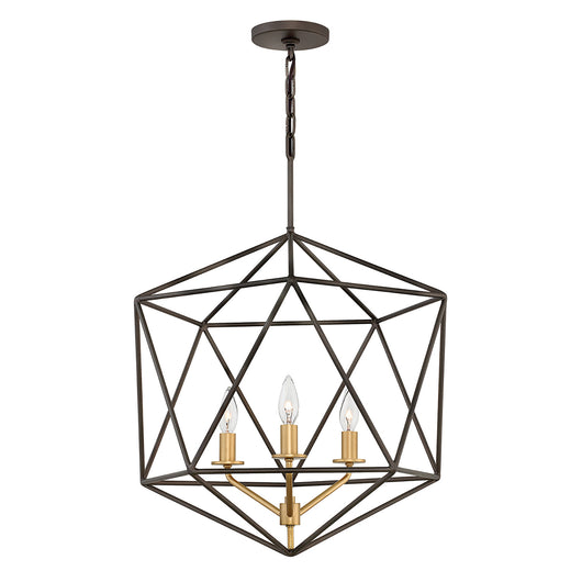 Lampadario Industrial Nordico Astrid Metallo Bronzo Opaco 3 Luci E14