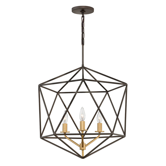 Lampadario Industrial Nordico Astrid Metallo Bronzo Opaco 3 Luci E14