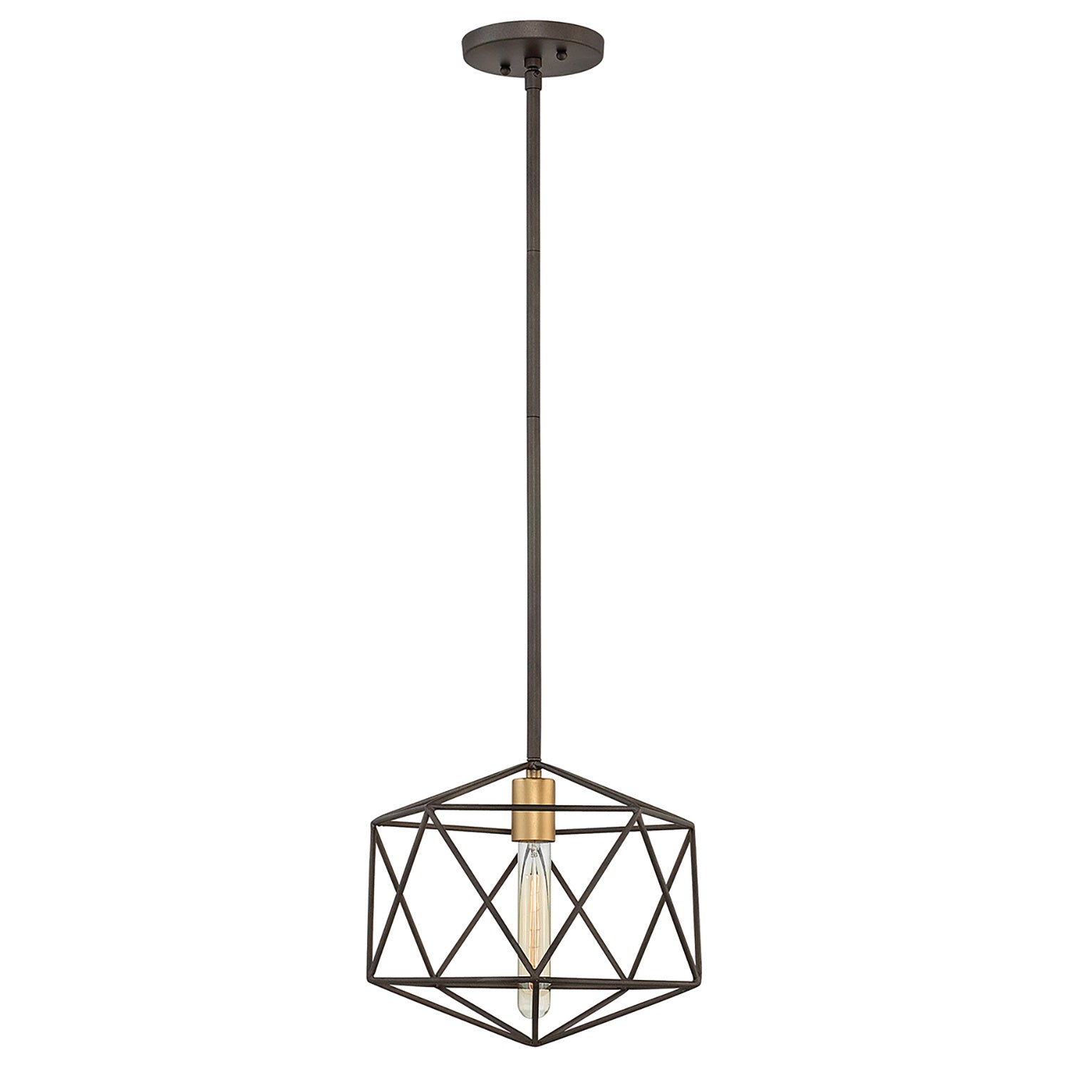Sospensione Industrial Nordica Astrid Metallo Bronzo Opaco 1 Luce E27