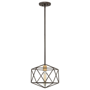 Sospensione Industrial Nordica Astrid Metallo Bronzo Opaco 1 Luce E27