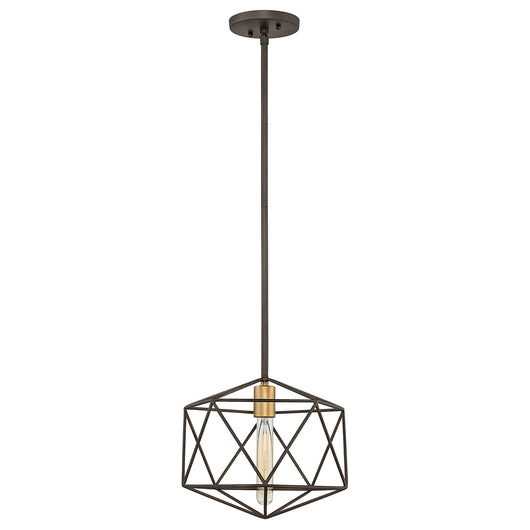 Sospensione Industrial Nordica Astrid Metallo Bronzo Opaco 1 Luce E27