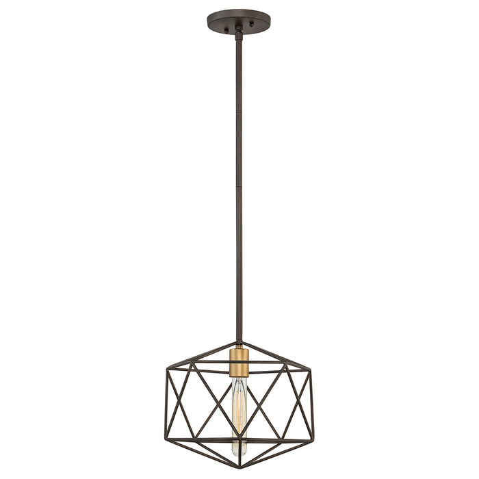 Sospensione Industrial Nordica Astrid Metallo Bronzo Opaco 1 Luce E27