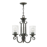 Lampadario Industrial Nordico Casa Alluminio Nero Antico Vetro 3 Luci E27