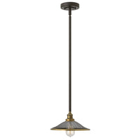 Sospensione Vintage Rigby Acciaio Bronzo Buckeye 1 Luce E27