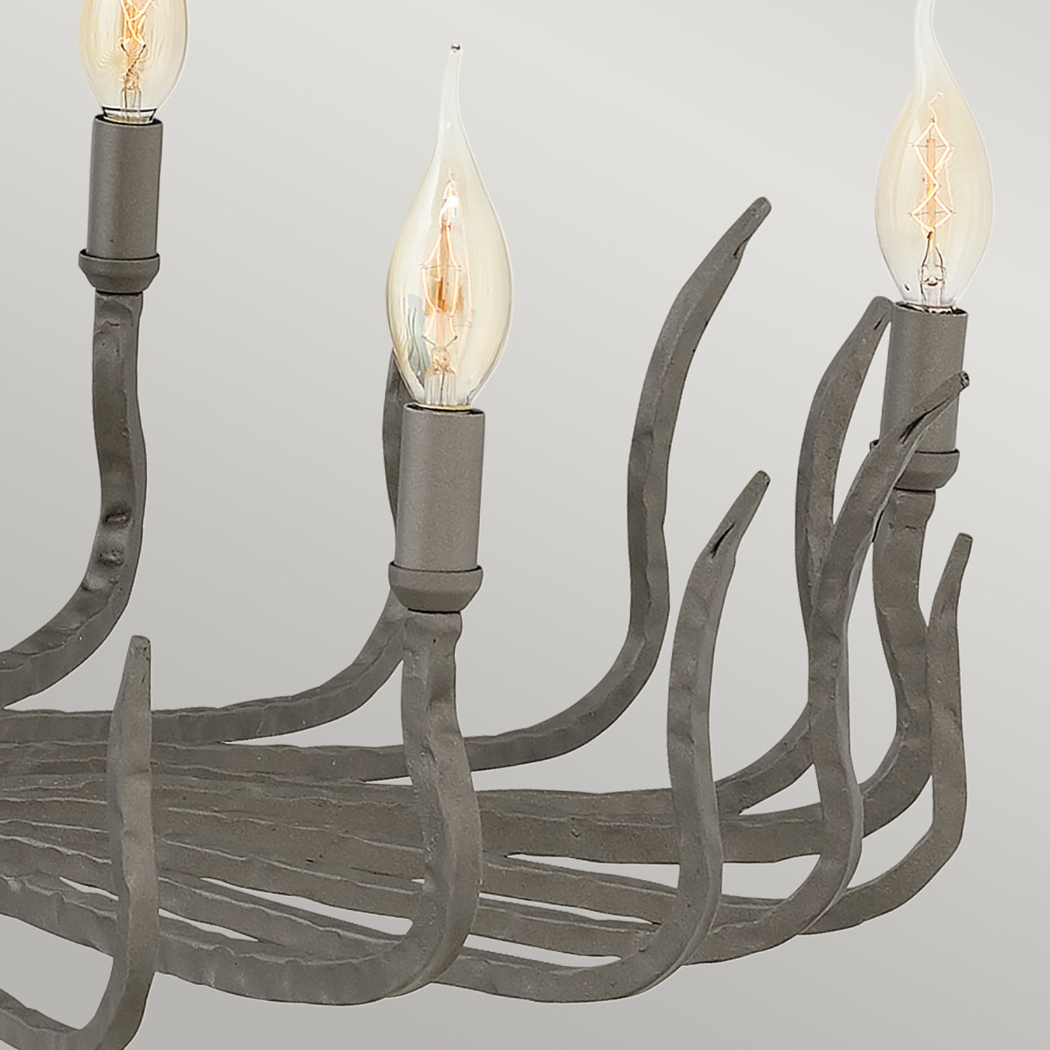 Lampadario Industrial Nordico Spyre Acciaio Bronzo Metallizzato Opaco 6 Luci E14