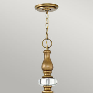 Lampadario Contemporaneo Wexley Acciaio Ottone Antico 5 Luci E14