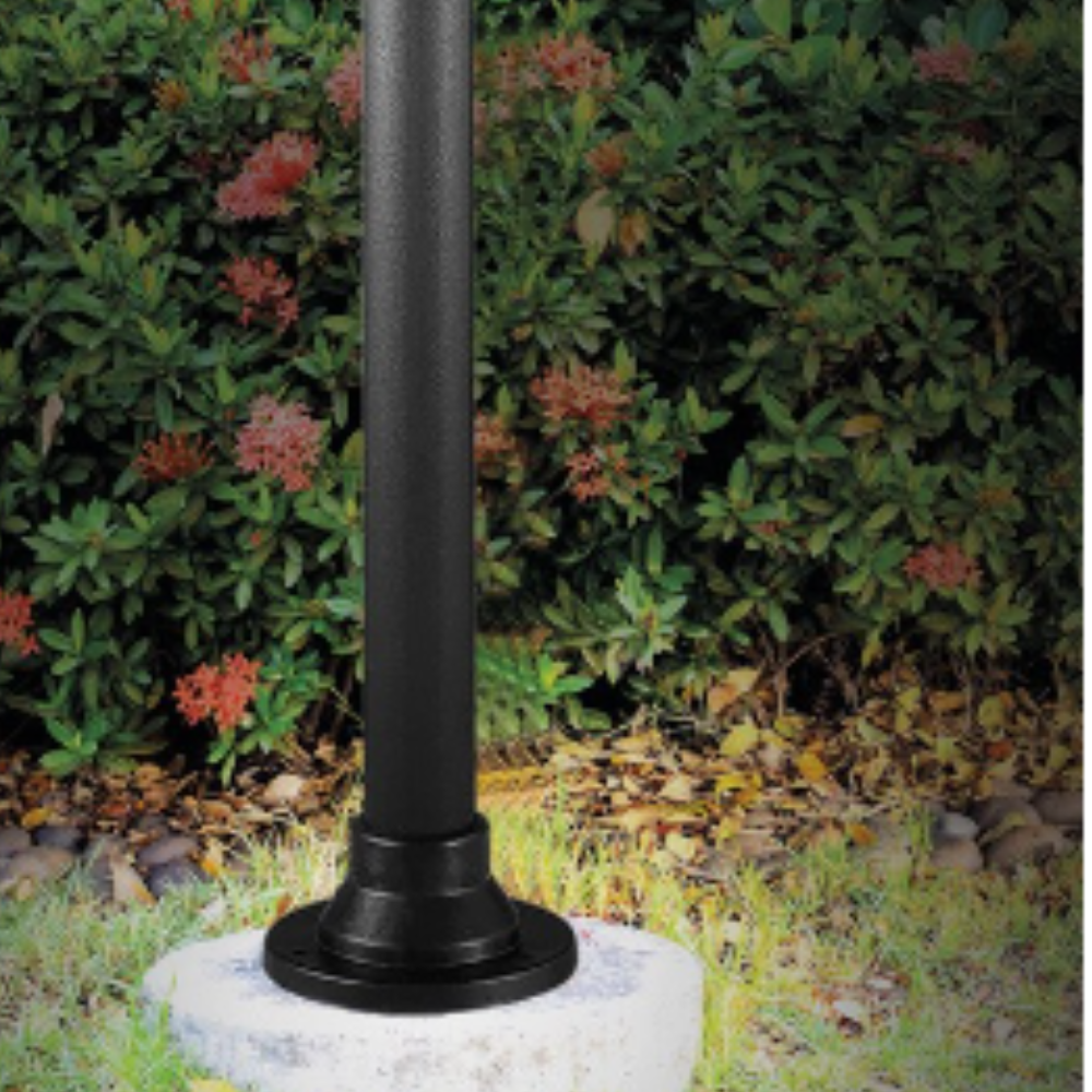 Acrilux 50023 base nera à˜60 mm per pali illuminazione esterni h fino a 150 cm