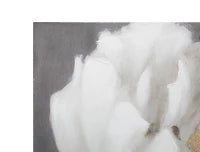 Dipinto Su Tela White/Gold Flower Cm 80X3,7X100