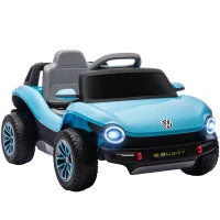 Auto Elettrica per Bambini dai 3 Anni, Volkswagen E-Buggy 12V con Telecomando 2,4 G e Ruote con Sospensione, Blu