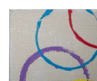 Dipinto Su Tela Floating Circles -A- Cm 80X3X80