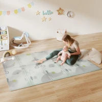 Tappetino per neonati, motivo animale, in schiuma, imbottitura spessa 1,5 cm, antiscivolo