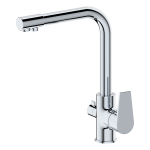 Miscelatore lavello girevole 3 vie cromato serie le mans