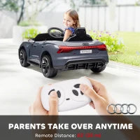 Auto Elettrica per Bambini di +3 Anni AUDI RS e-tron GT Auto a Batteria con Telecomando 103x58x41 cm Grigio