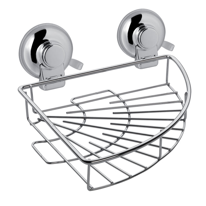 Portaoggetti angolare per doccia in filo da muro in metallo e resine termoplastiche HO80 Gedy serie HOT Cromato