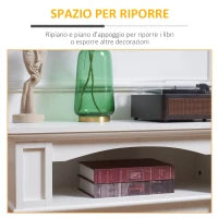 Camino Elettrico con Effetto Fiamma LED Regolabile 1800 W, Telecomando, Timer e Ripiano Integrato, Bianco