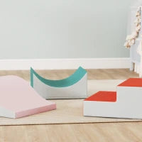 Set 3 Costruzioni Morbide per Bambini, in Similpelle e Spugna, Grigio Chiaro