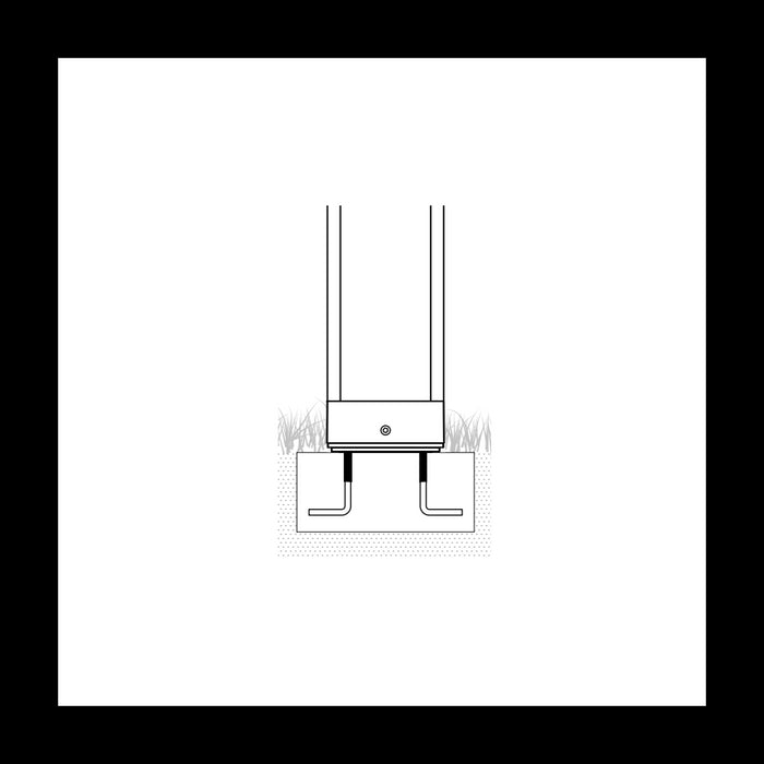 Home Paletto - Palo a led da giardino da fissare a terra - Luce notturna calda 3000K 230V 15W 1590lm Zafferano - Corten