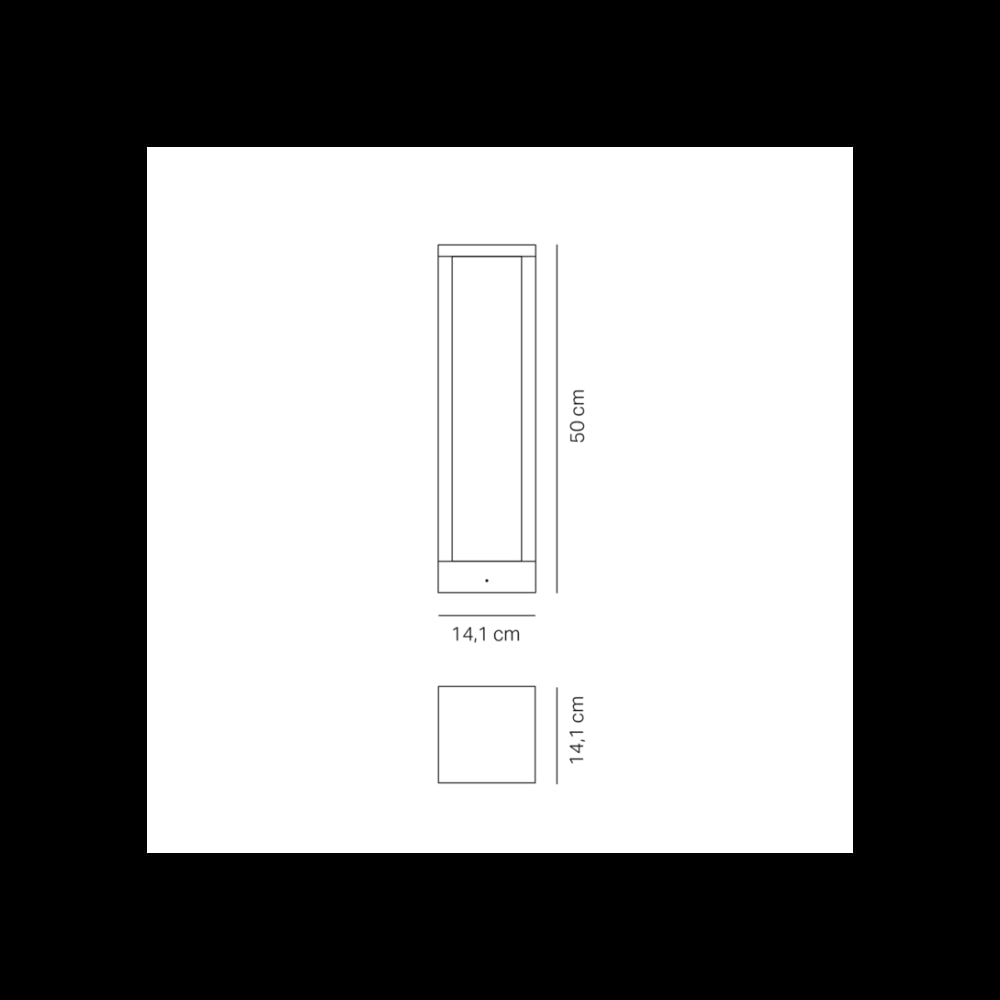 Home Paletto - Palo a led da giardino da fissare a terra - Luce notturna calda 3000K 230V 15W 1590lm Zafferano - Corten