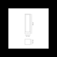 Home Paletto - Palo a led da giardino da fissare a terra - Luce notturna calda 3000K 230V 15W 1590lm Zafferano - Corten