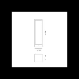 Home Paletto - Palo a led da giardino da fissare a terra - Luce notturna calda 3000K 230V 15W 1590lm Zafferano - Corten
