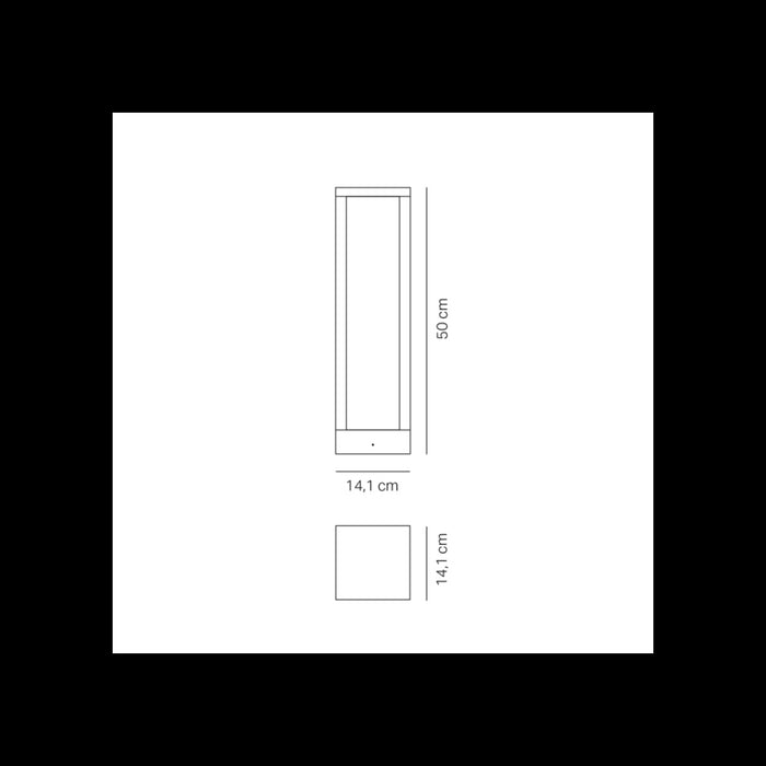 Home Paletto - Palo a led da giardino da fissare a terra - Luce notturna calda 3000K 230V 15W 1590lm Zafferano - Corten