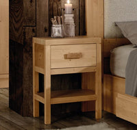 Comodino cortina 1 cassetto in legno massello di abete 45x38x60 (3304) - Mobili 2G