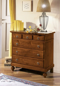 Como' in legno 6 cassetti tinta noce l.90 x p.45 h.88 - Mobili 2G