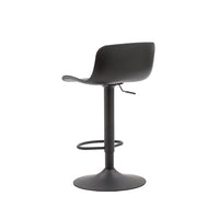  set 2 sgabelli regolabili in polipropilene nero con poggiapiedi