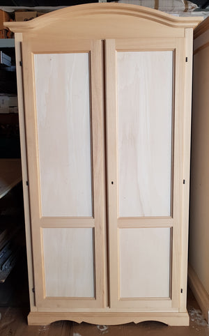 Armadio cappello gendarme 2 ante battenti grezzo l.107 p.55 h.197