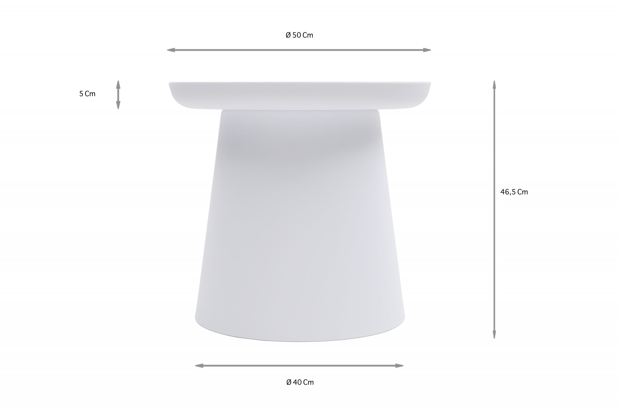 Tavolino moderno in polipropilene bianco - Mobili 2G