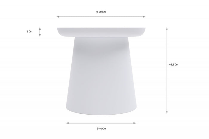Tavolino moderno in polipropilene bianco - Mobili 2G