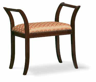 Panca imbottita in legno intagliato con fregi - Mobili 2G