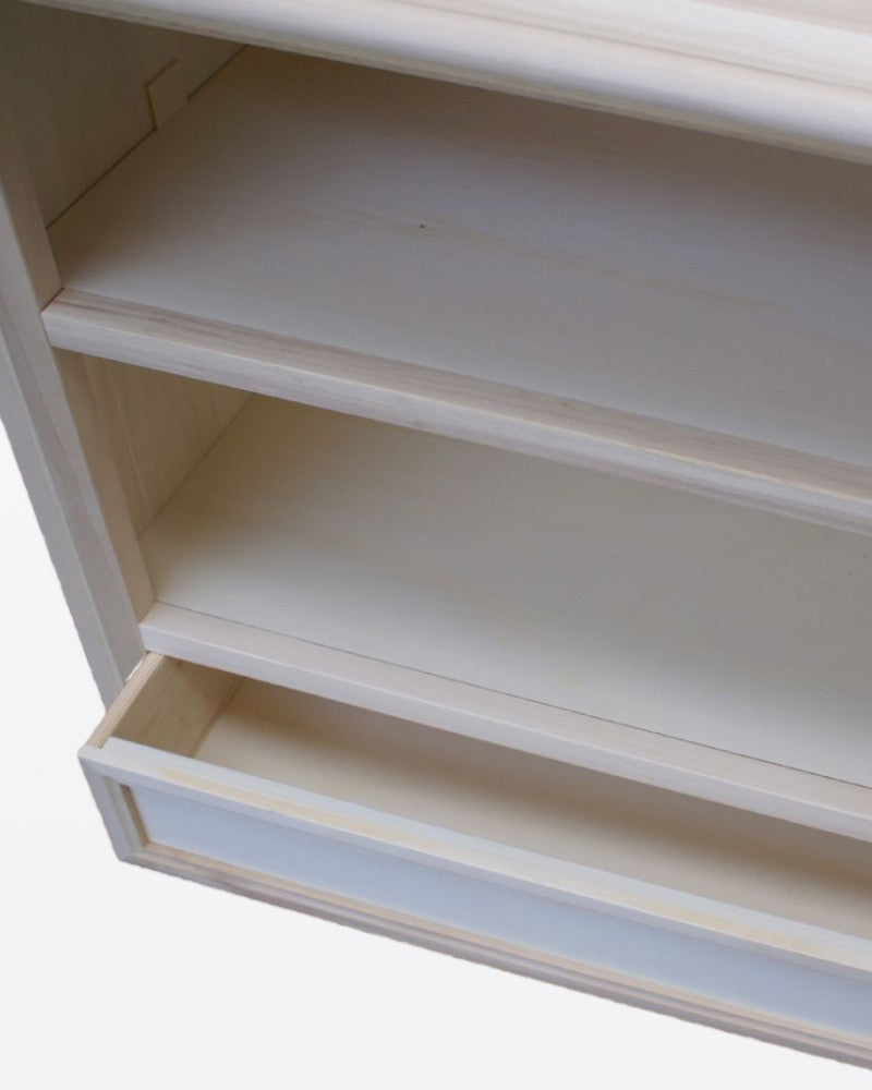 Porta tv in legno 1 cassetto grezzo l.85 p.47 h.79 (1556) - Mobili 2G