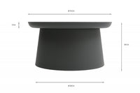 Tavolino moderno in polipropilene grigio