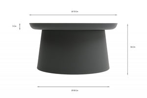 Tavolino moderno in polipropilene grigio