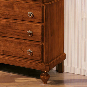 Como' in legno 6 cassetti tinta noce l.90 x p.45 h.88 - Mobili 2G