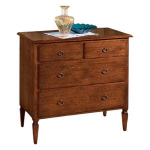 Como' in legno 4 cassetti tinta noce l.90 x p.42 h.83 (525) - Mobili 2G