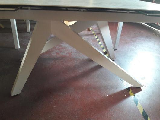 Tavolo big table piano vetro ceramica finitura marmo misura l.160 p.90 h.76(aperto 240 cm)