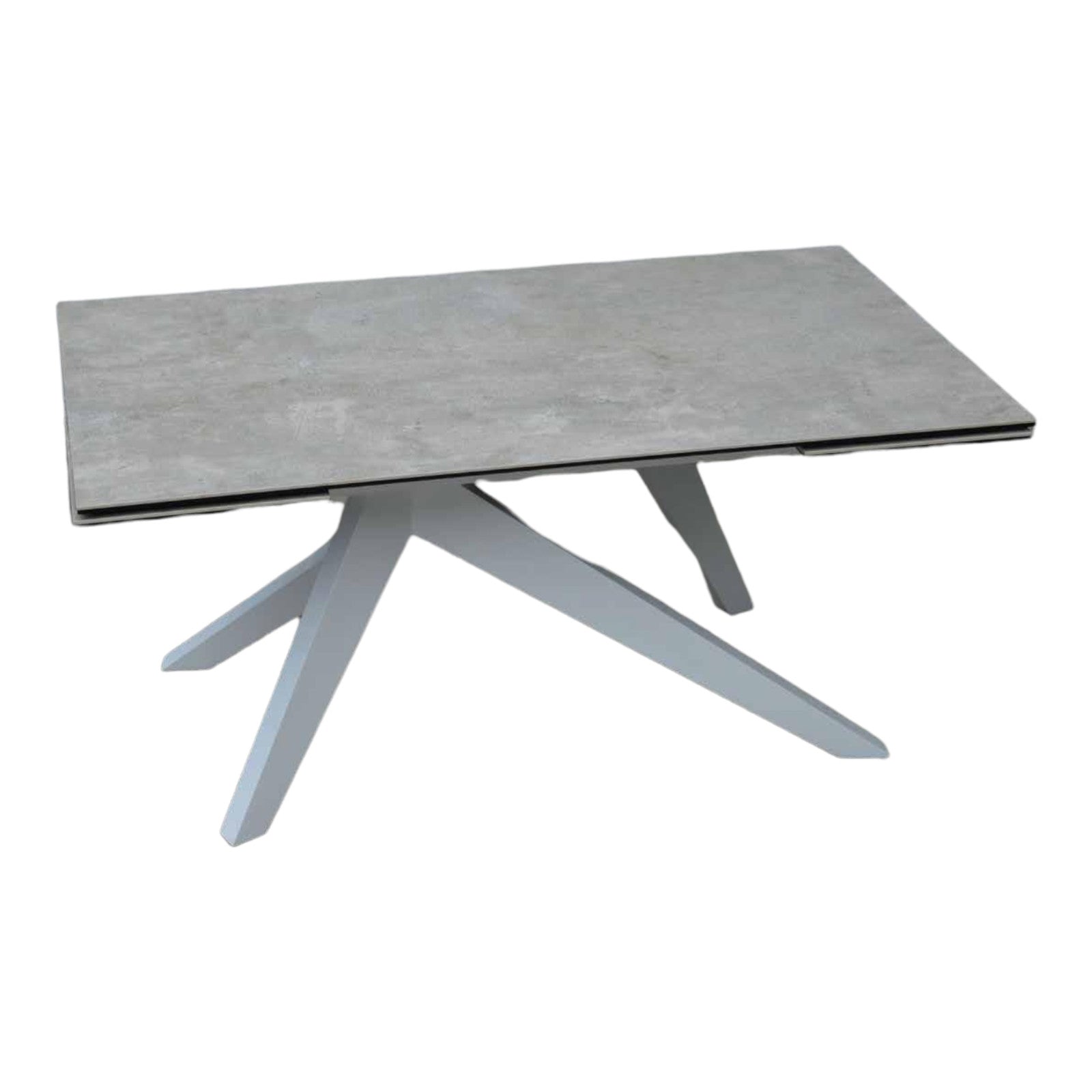 Tavolo big table piano vetro ceramica finitura beton misura l.160 p.90 h.76(aperto 240 cm)