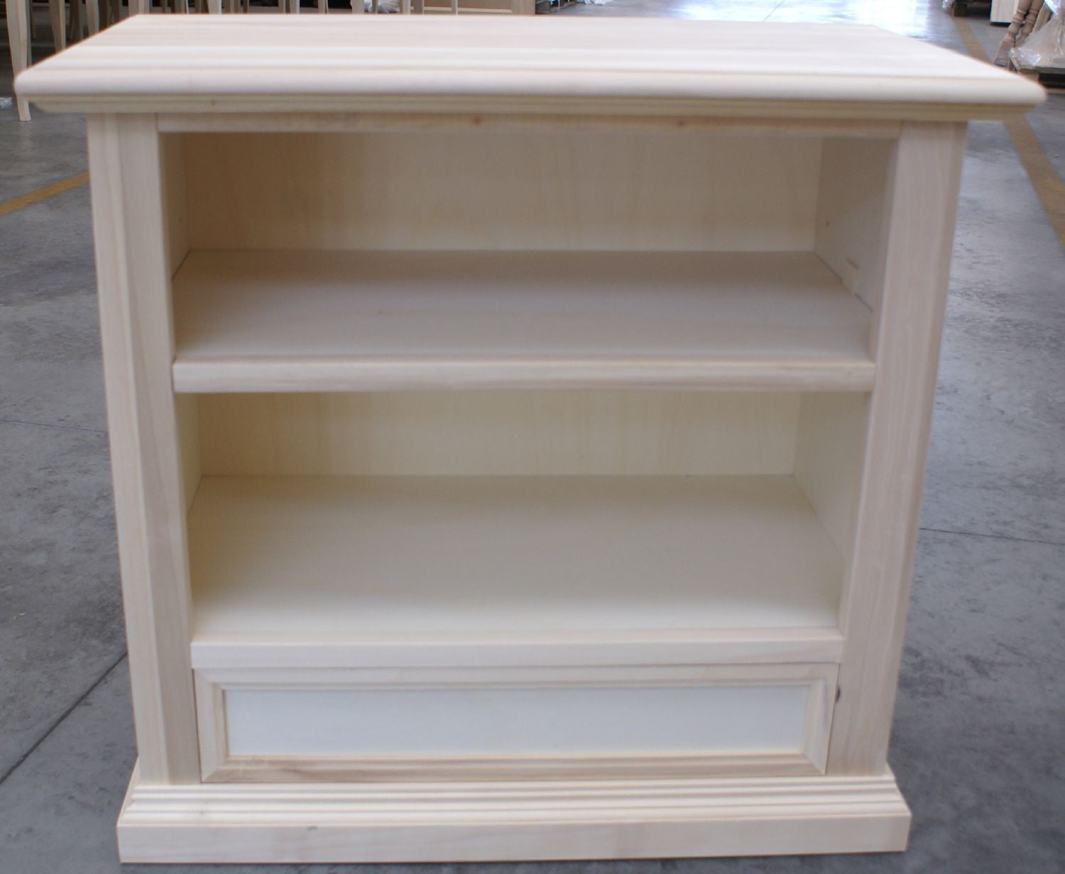 Porta tv in legno 1 cassetto grezzo l.85 p.47 h.79 (1556) - Mobili 2G