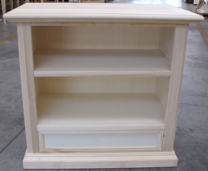 Porta tv in legno 1 cassetto grezzo l.85 p.47 h.79 (1556) - Mobili 2G