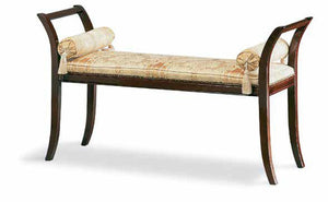 Panca imbottita in legno intagliato con fregi - Mobili 2G