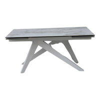 Tavolo big table piano vetro ceramica finitura marmo misura l.160 p.90 h.76(aperto 240 cm)