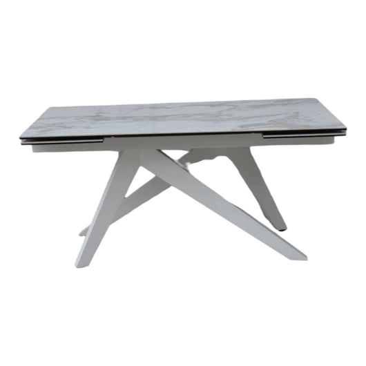 Tavolo big table piano vetro ceramica finitura marmo misura l.160 p.90 h.76(aperto 240 cm)