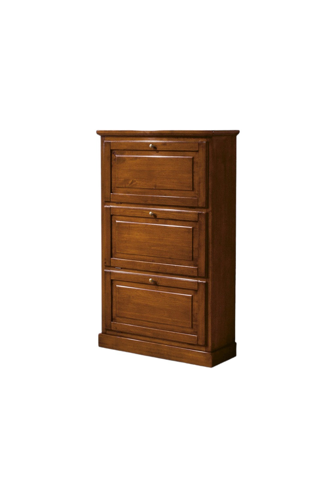 scarpiera 3 ante in legno massello tinta noce l.80 x p.30 h.130 - Mobili 2G