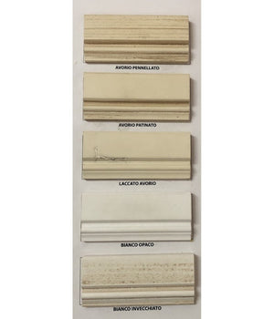 Comodino in legno 3 cassetti shabby chic l.59 p.42 h.61 (3201) - Mobili 2G