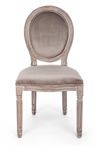 Set 2 sedie luigi xvi shabby chic in legno massello tortora - Mobili 2G