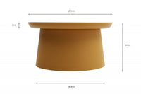 Tavolino moderno in polipropilene giallo